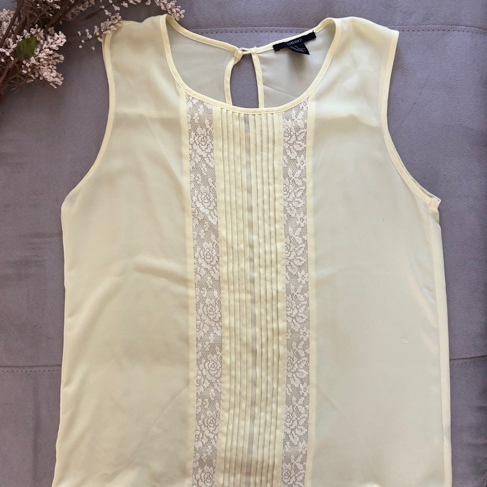 Forever 21 Pastel Yellow Top